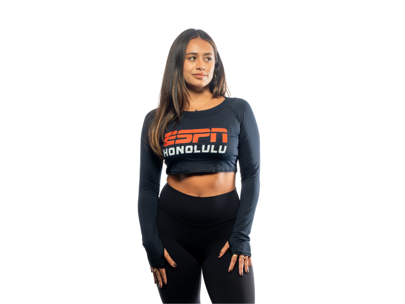 Women's Sunkisser UV Crop Top – Center Logo