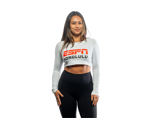 Women's Sunkisser UV Crop Top – Center Logo