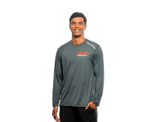 Men's Ready for Action UV Long Sleeve Crew - Side Step Logo