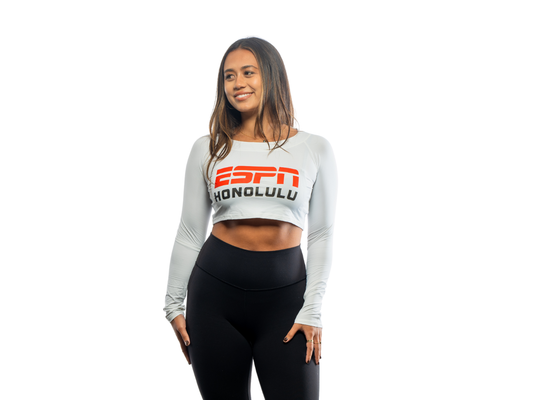 Women's Sunkisser UV Crop Top – Center Logo